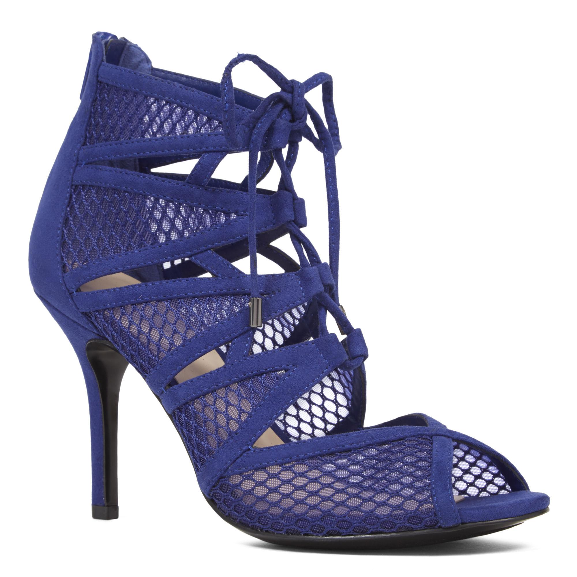 Nine West Synthetic Arrietty Caged Sandals in Blue - Lyst